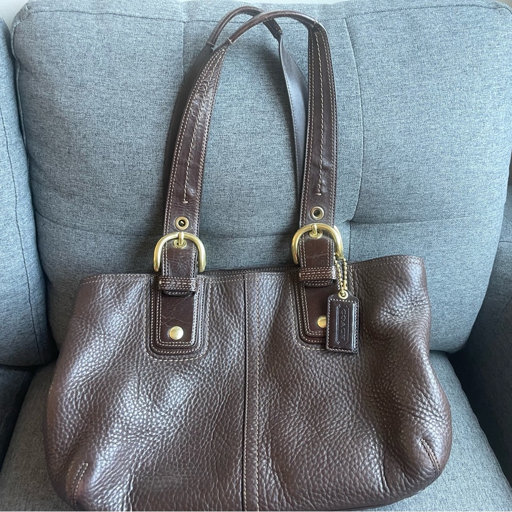 🤎 Brown leather coach bag 🤎